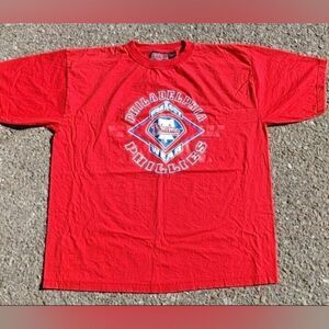 Vtg 1990s MLB Philadelphia Phillies Workout Gear Iron Knights Brand T-Shirt (M)